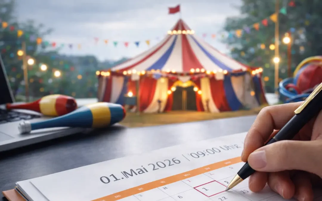 Jetzt vormerken: Anmeldung für den Kinderzirkus 2026 öffnet am 01.05. um 09:00 Uhr